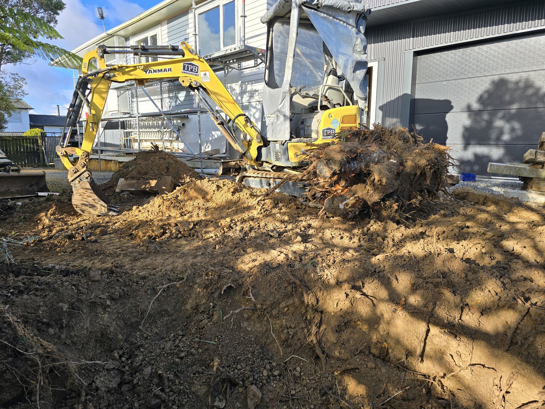 Earthworks and drain trenching project in Wellington